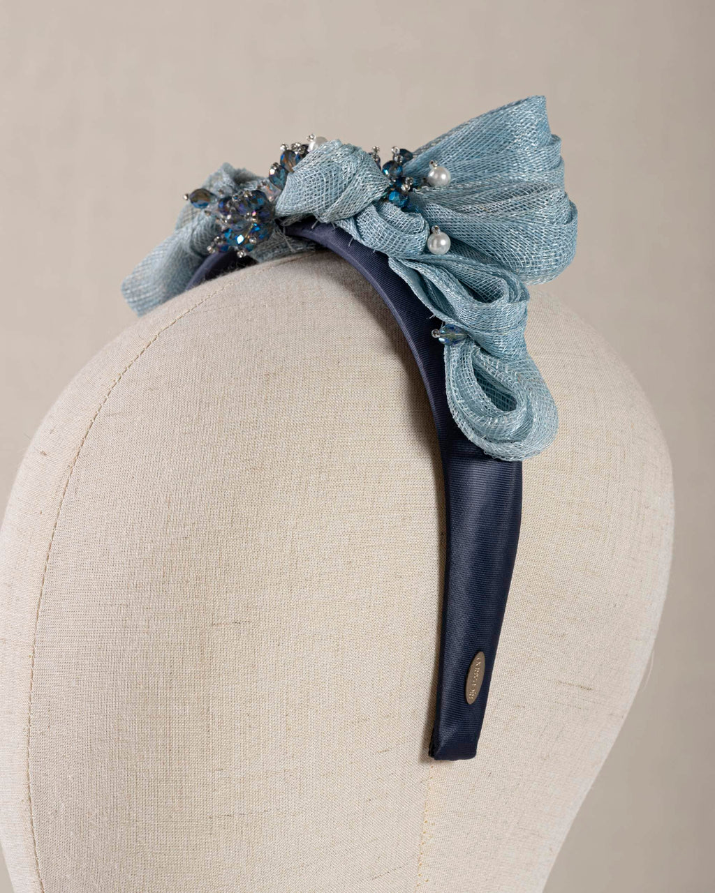 Fiocco Azzurro Raffia e Cristalli