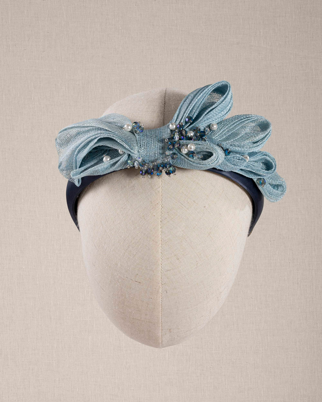 Fiocco Azzurro Raffia e Cristalli