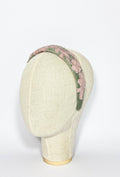 Velluto Verde pizzo Rosa ecopelle