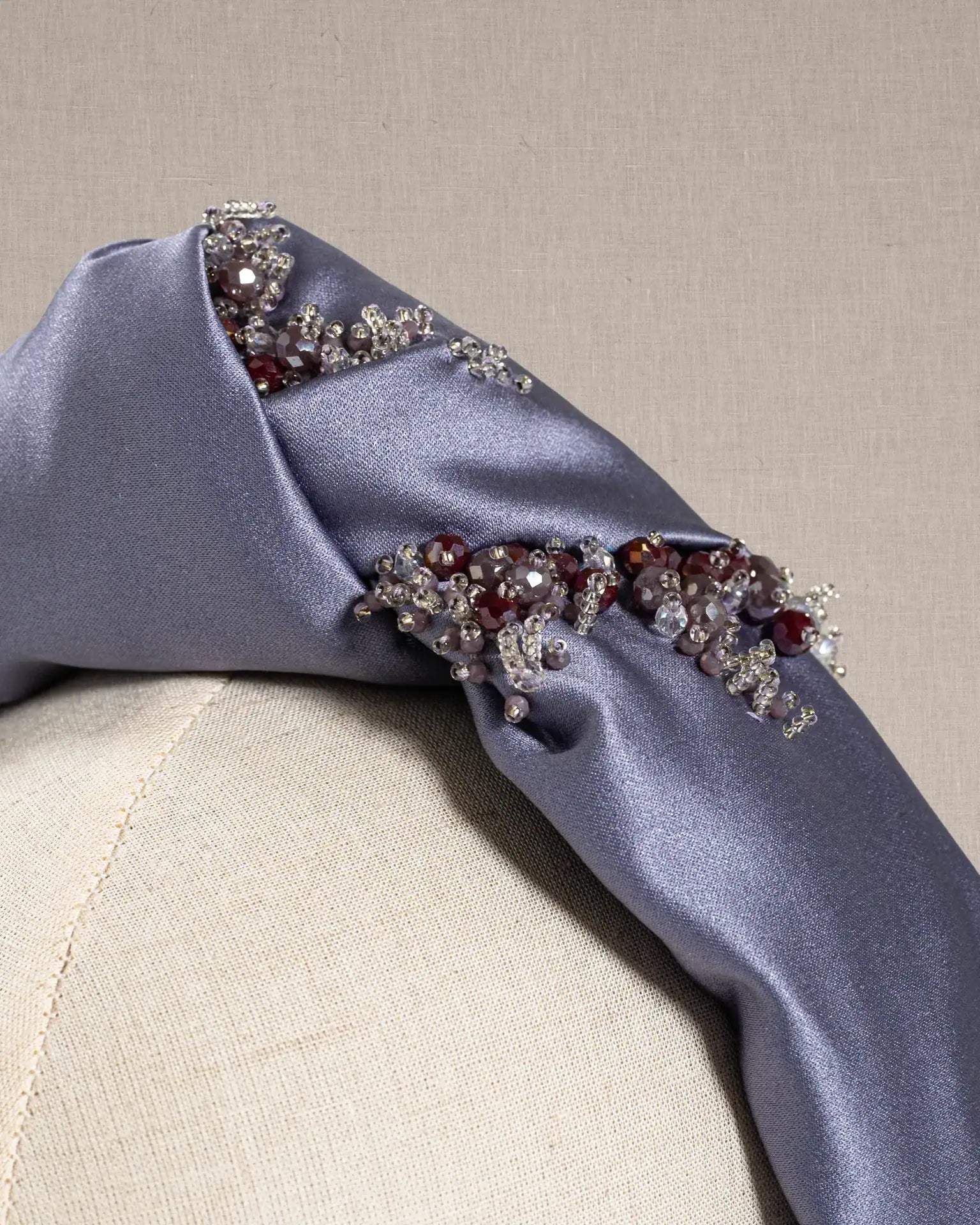 Nodo Viola chiaro Satin e Cristalli