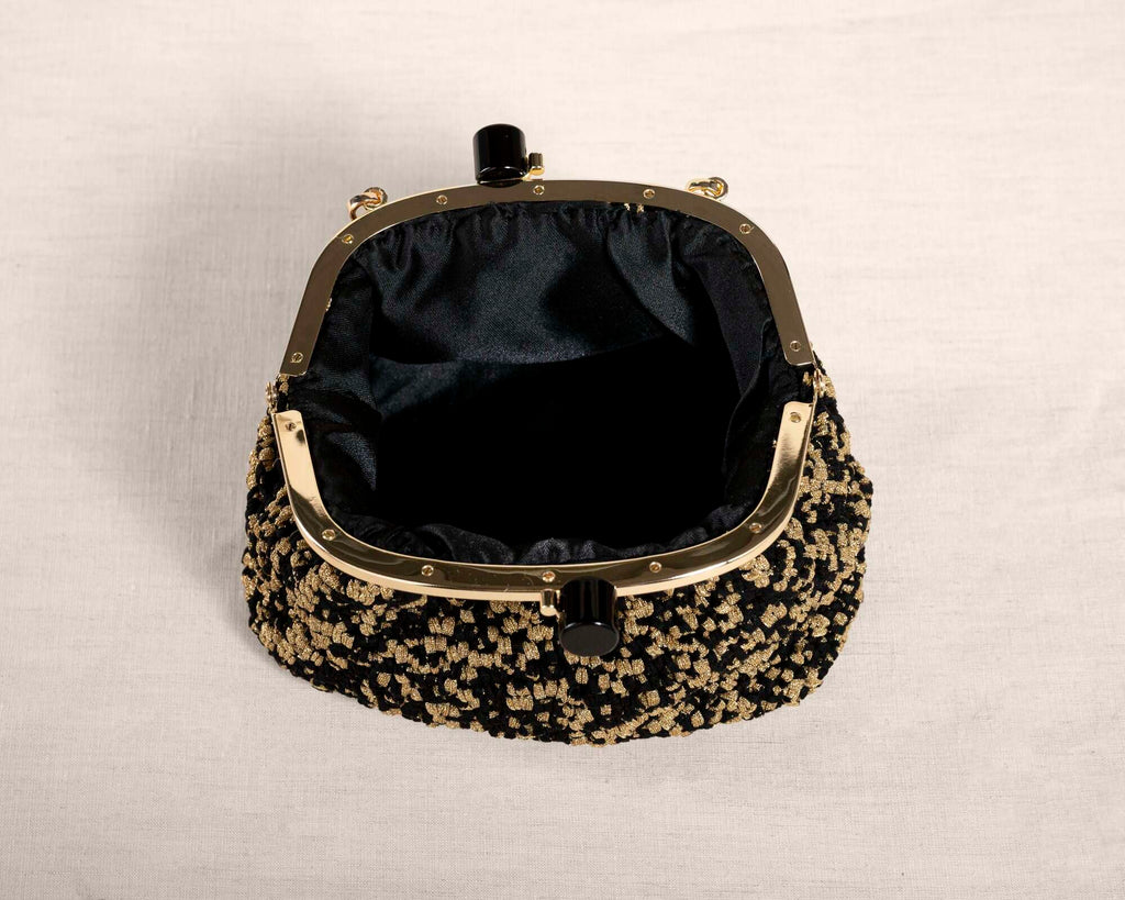 Clutch "COSTIERA" Nero Oro