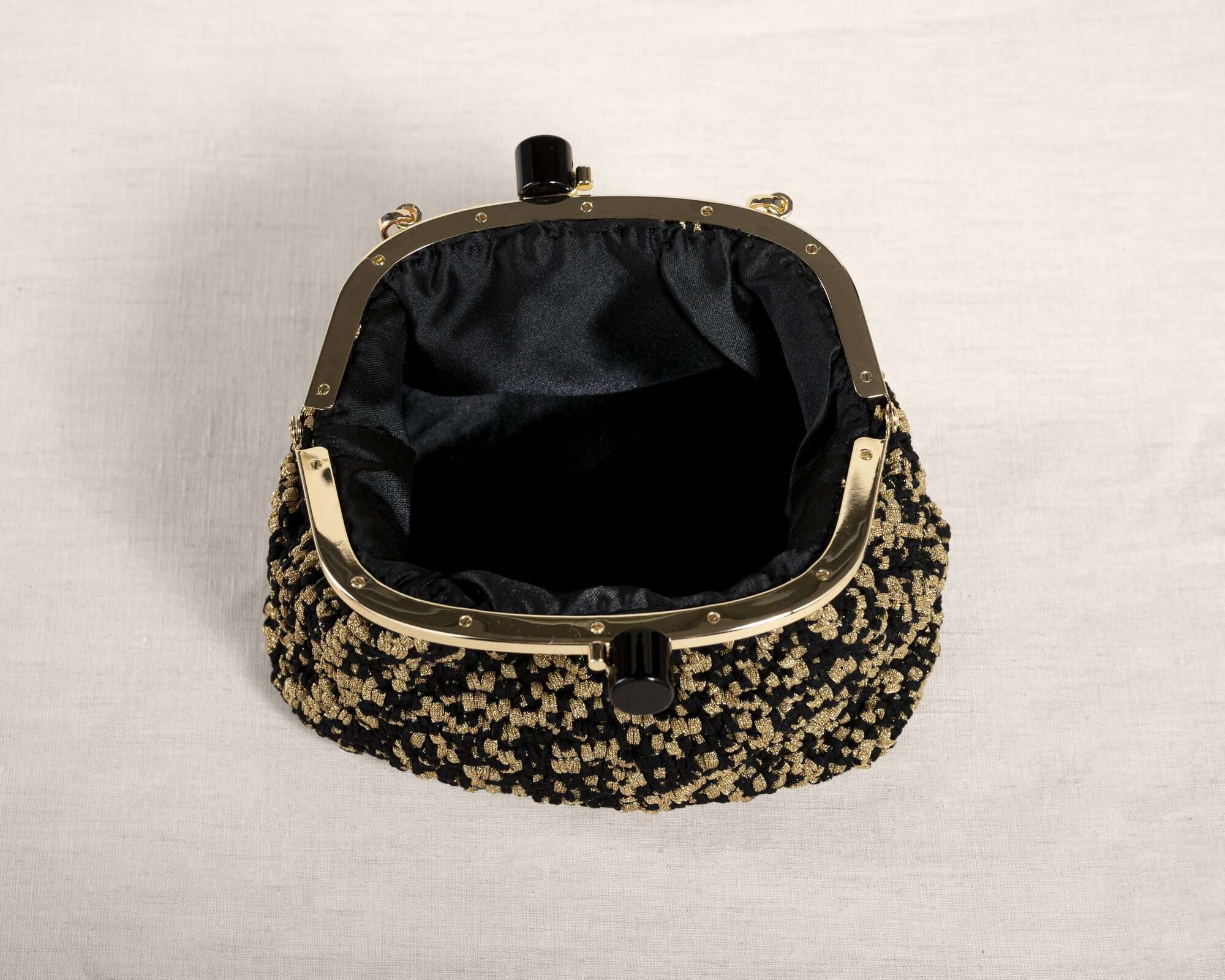 Clutch "COSTIERA" Nero Oro