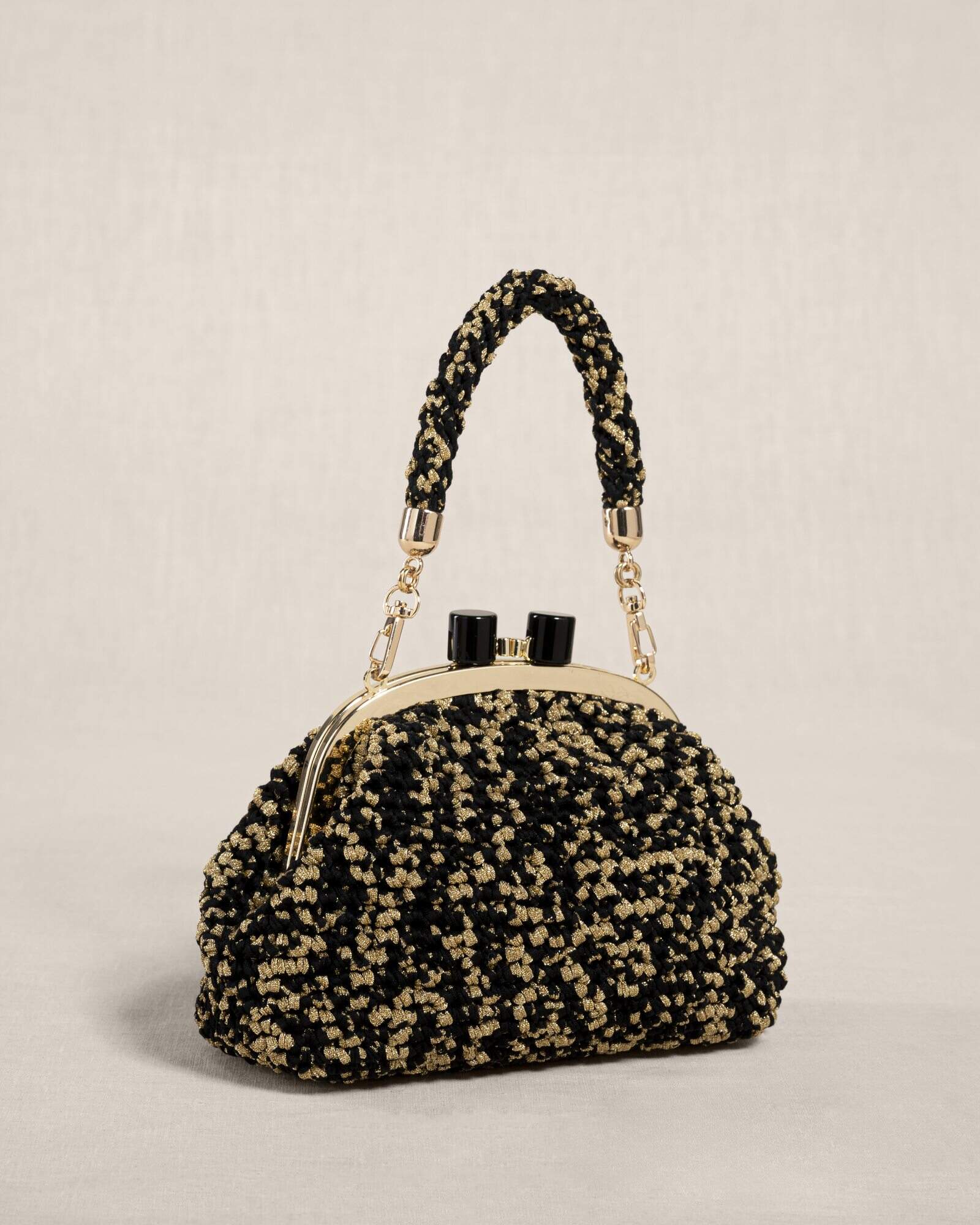 Clutch "COSTIERA" Nero Oro