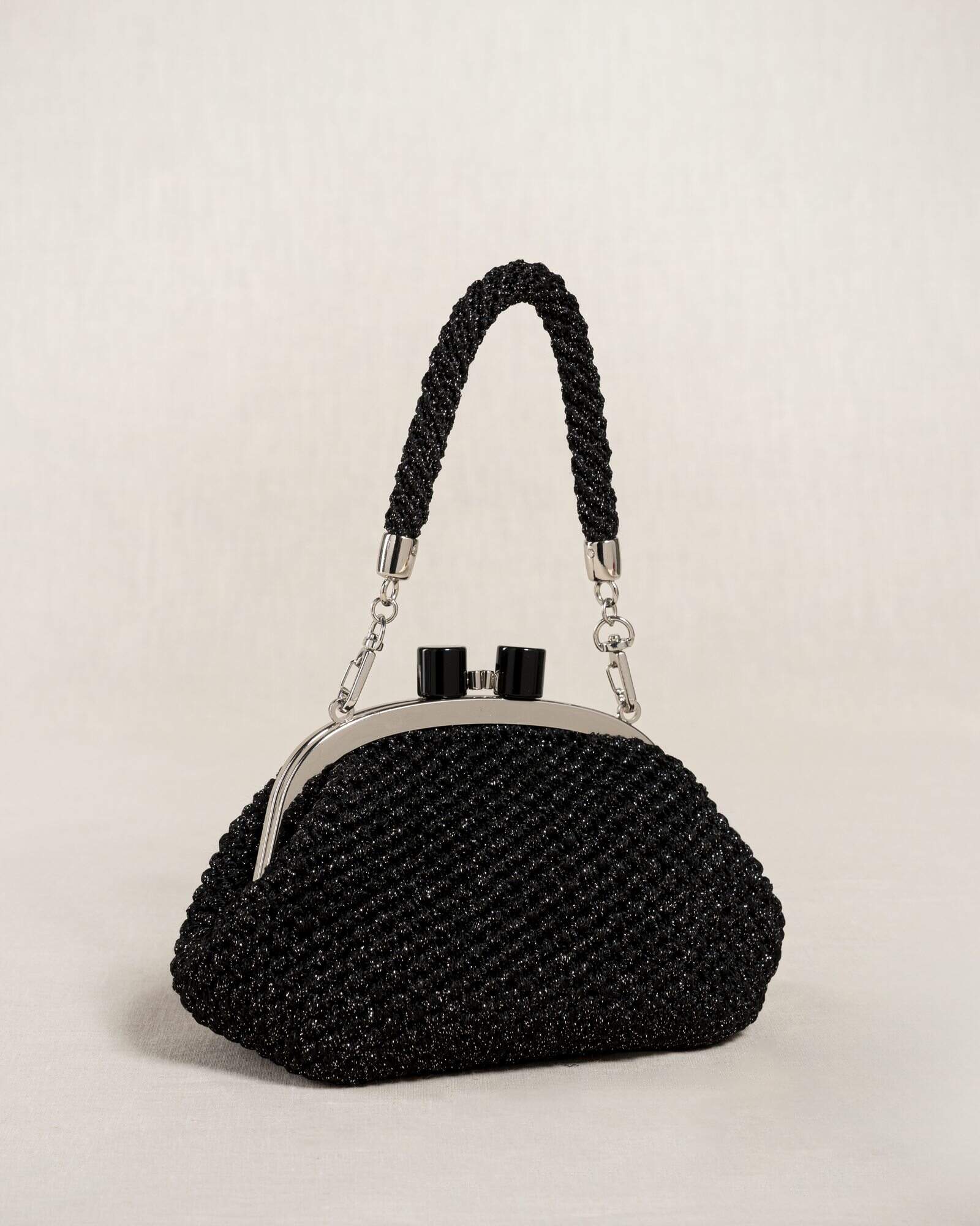 "COSTIERA" black clutch