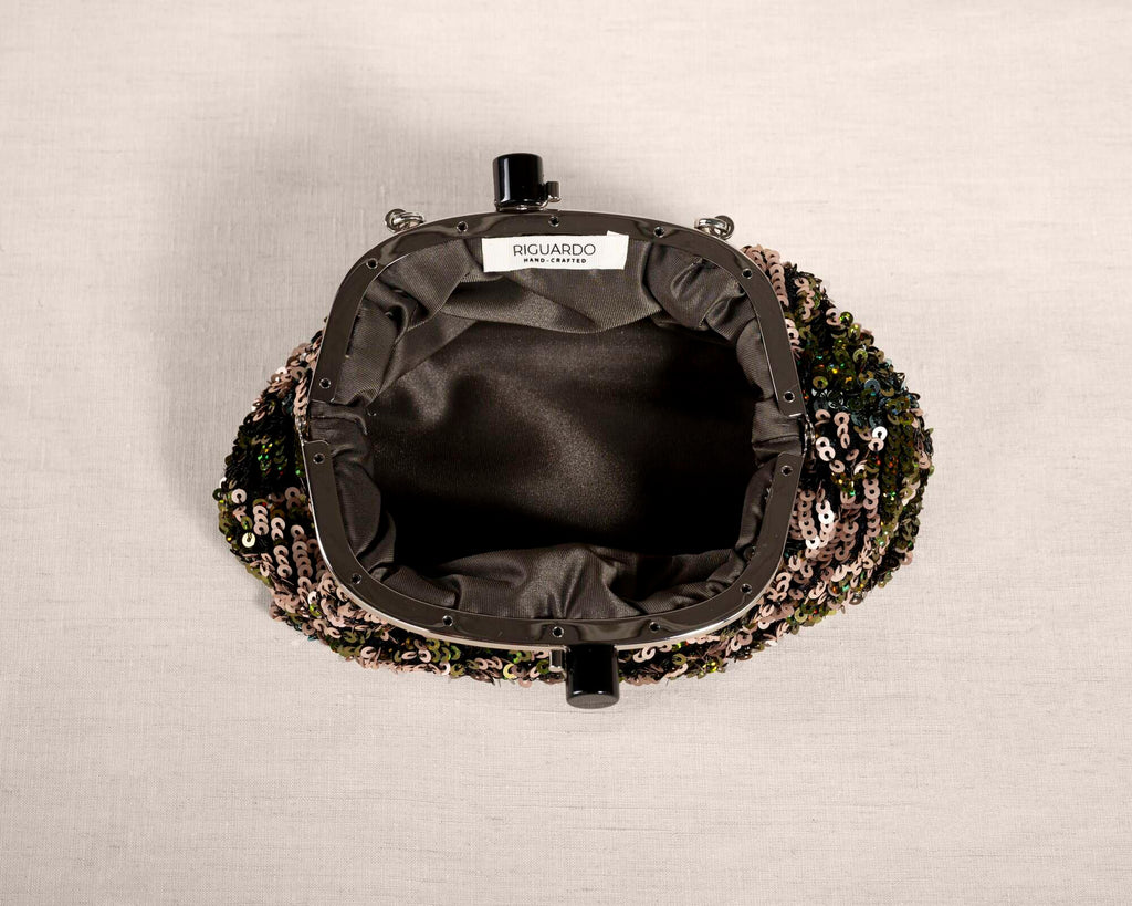 Clutch Verde Rosa Paillettes