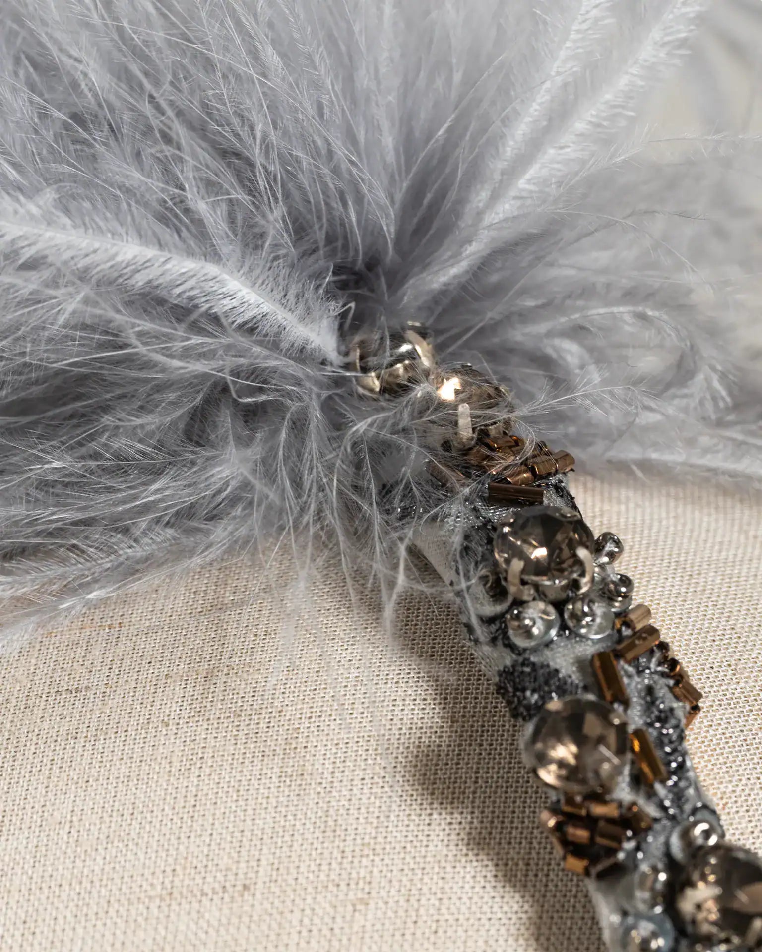 Cerchietto Piume, Cristalli e Paillettes
