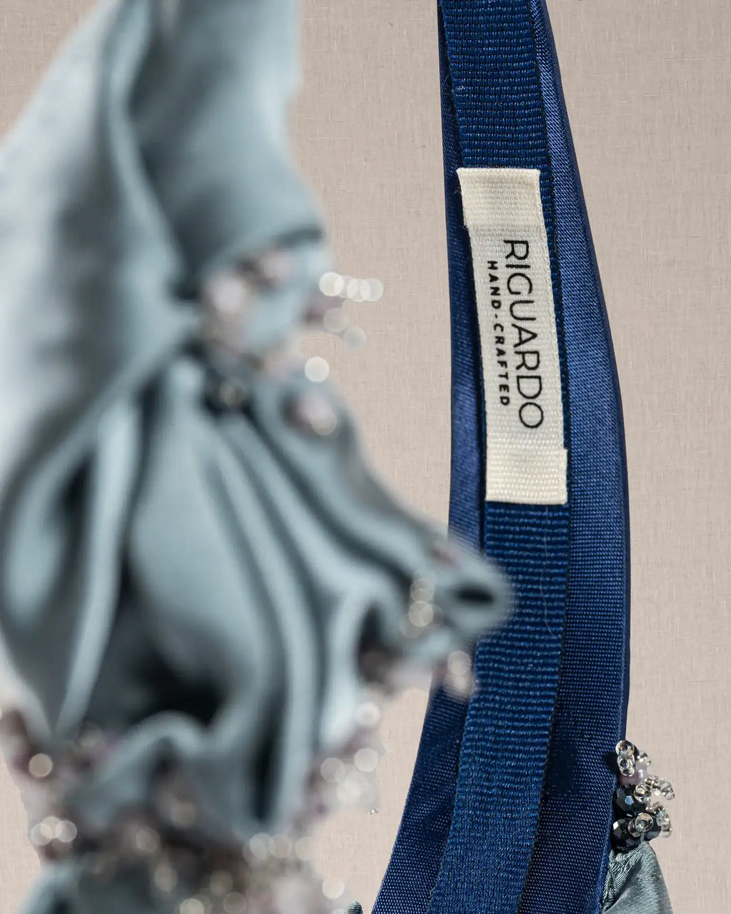 Cerchietto Azzurro Satin e Cristalli