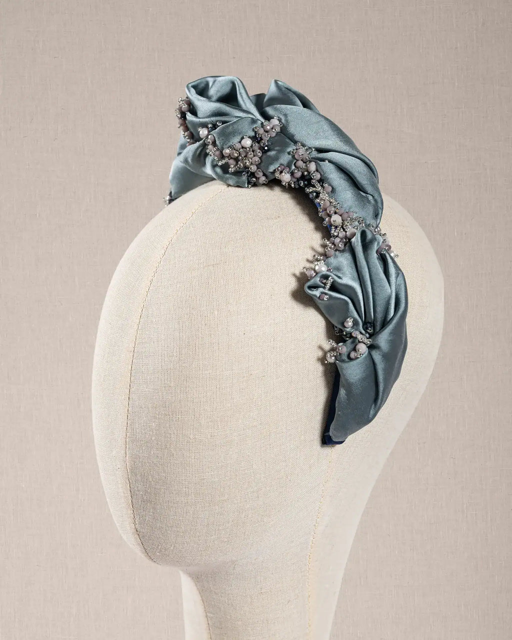 Cerchietto Azzurro Satin e Cristalli