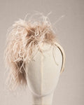 Cerchietto Piume Beige Chiaro