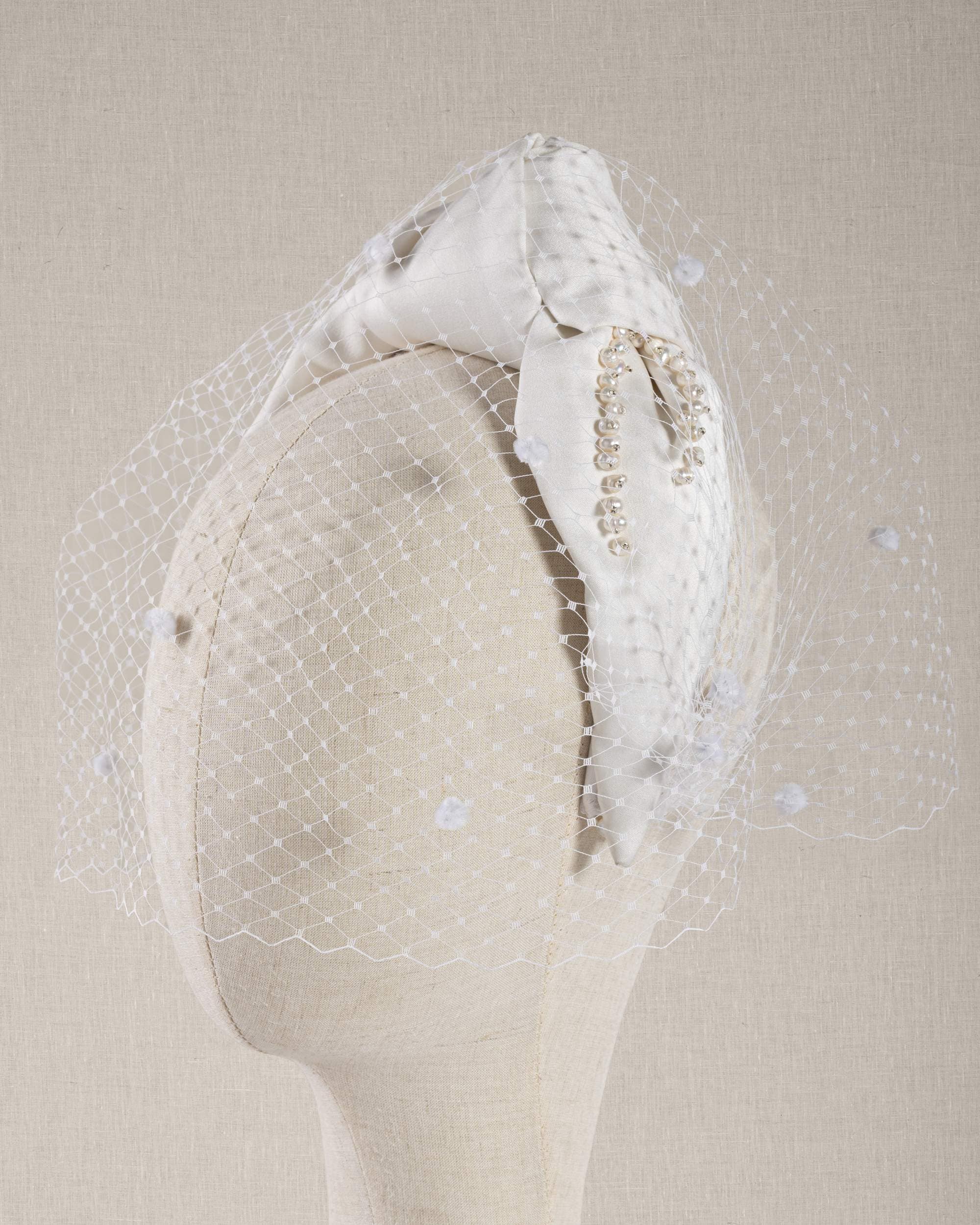 Cerchietto Nodo Sposa Perle