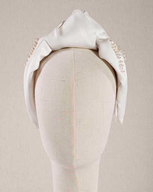 Cerchietto Nodo Sposa Perle